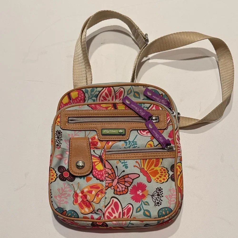 Lily Bloom Colorful Butterfly Crossbody Bag